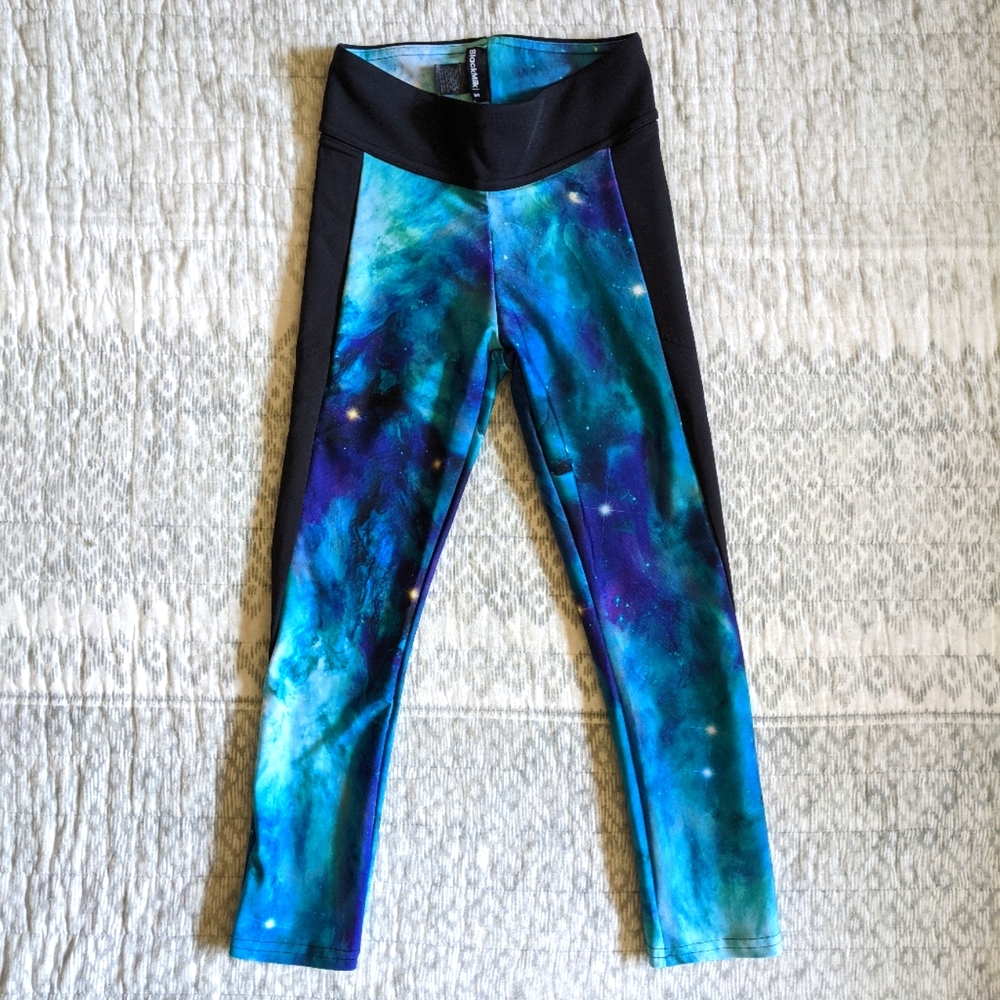 Blackmilk Teal Galaxy Workout Leggings